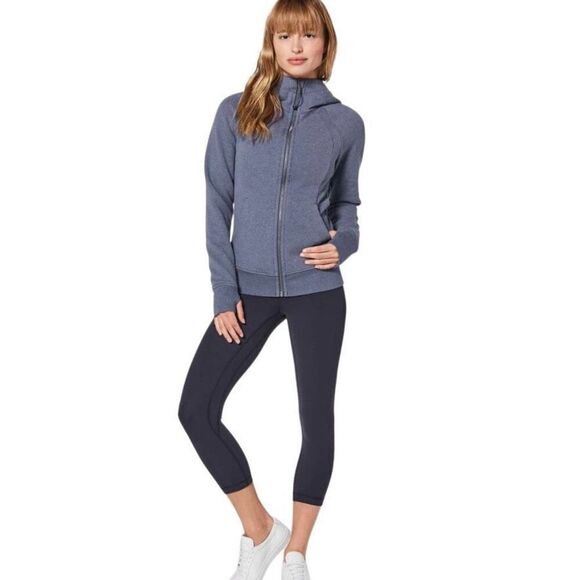 Lululemon Scuba Hoodie Sweatshirt Light Cotton Fleece Blue Size 6 $118.00 - Picture 2 of 8